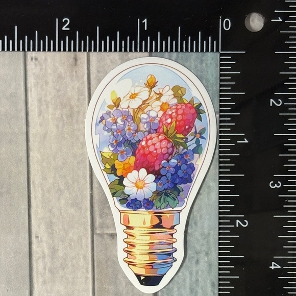 Other - 🌀10/$10🌀 Whimsical Light Bulb Reusable Waterproof Vinyl Sticker Decal